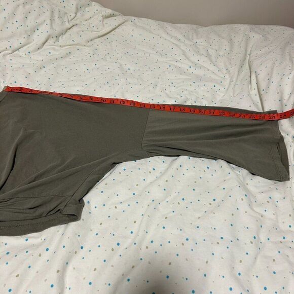 OAK + FORT Flared Wrap Knot Crop Top Green - O/S - Picture 10 of 14